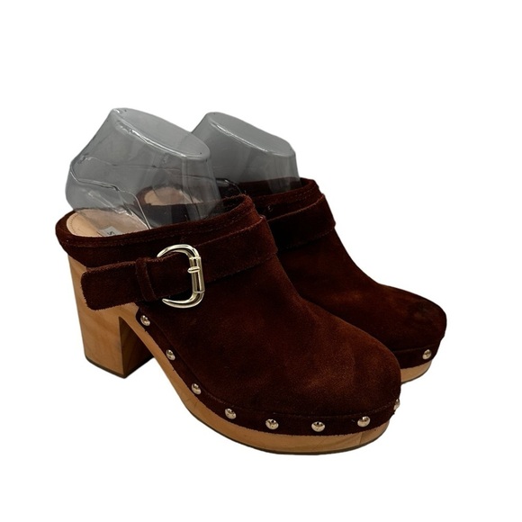 New Steve Madden Y2K Tan Hilde Suede Platform Mule - Picture 1 of 7